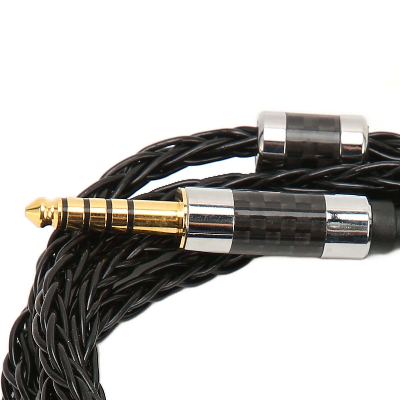 ASHATA Kopfhörer Audiokabel, 8 adrig, Symmetrisch, 4,4 Mm auf Zwei 3,5 mm Aux Audiokabel, Versilbert, für MDR Z7 Z1R, für Teloon D7100 D7200 D600 D9200, für T1 T5, 1,2 M