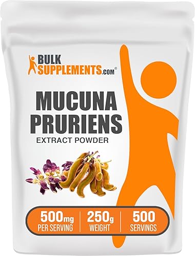 Mucuna Pruriens Extracto en polvo de Bulksupplements. Energía y resistencia, 1