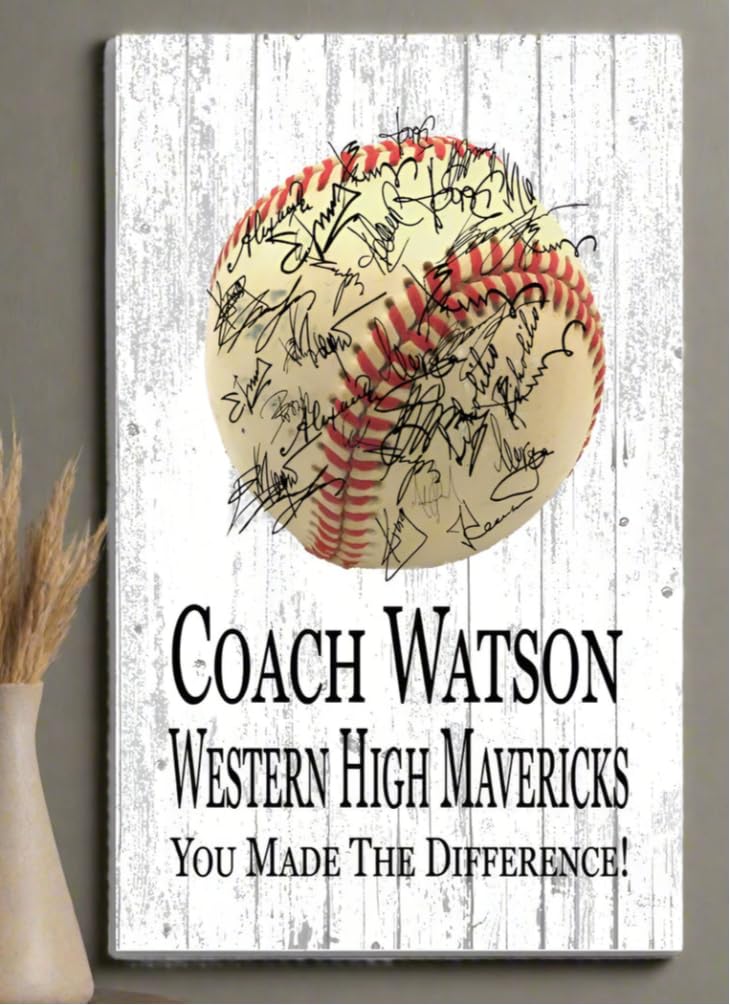 Broad Bay Personalized Baseball Coach Plaque