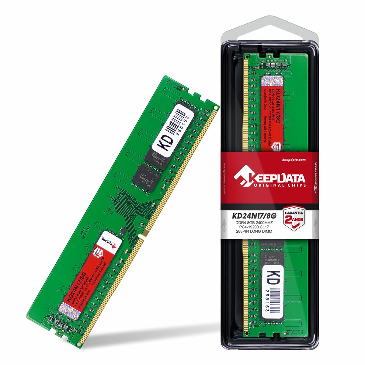 MEMÓRIA RAM PARA DESKTOP DDR4 8GB 2400MHZ KEEPDATA KD24N17/8G
