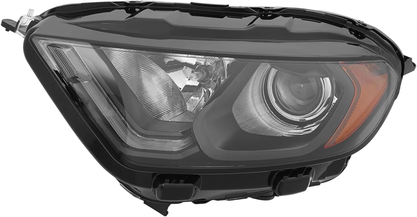 Halogen Headlight Assembly for 2018 2019 2020 2021 2022 for Ford EcoSport SE SES Titanium,Left & Right Headlight,Direct Replacement,Perfect for Original Headlamp,Black background (Left)