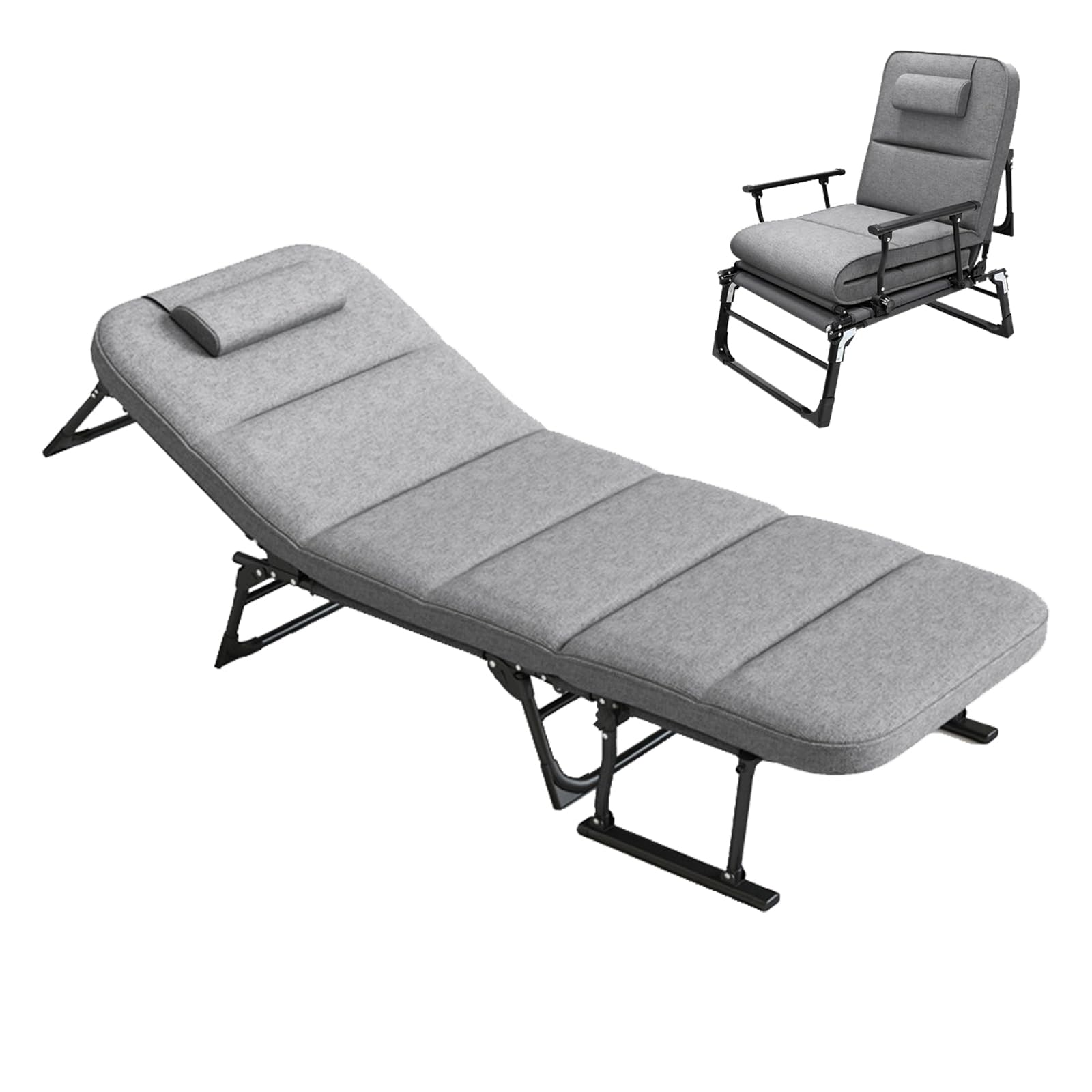Lit De Camping Pliant Adulte - Alu, Oxford Bleu, Matelas Inclus, 136 Kg