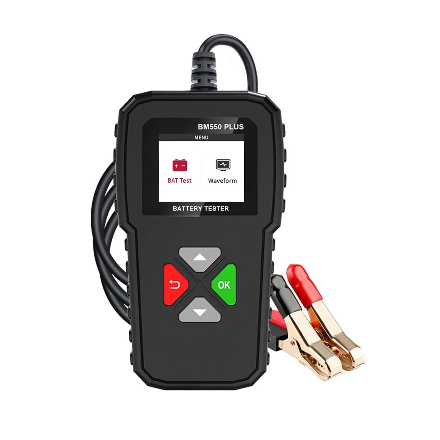 BM550 Plus Car Battery Tester 6V 12V 24V CCA SOH SOC Waveform Color Screen Auto Battery System Detect Analyzer Tools