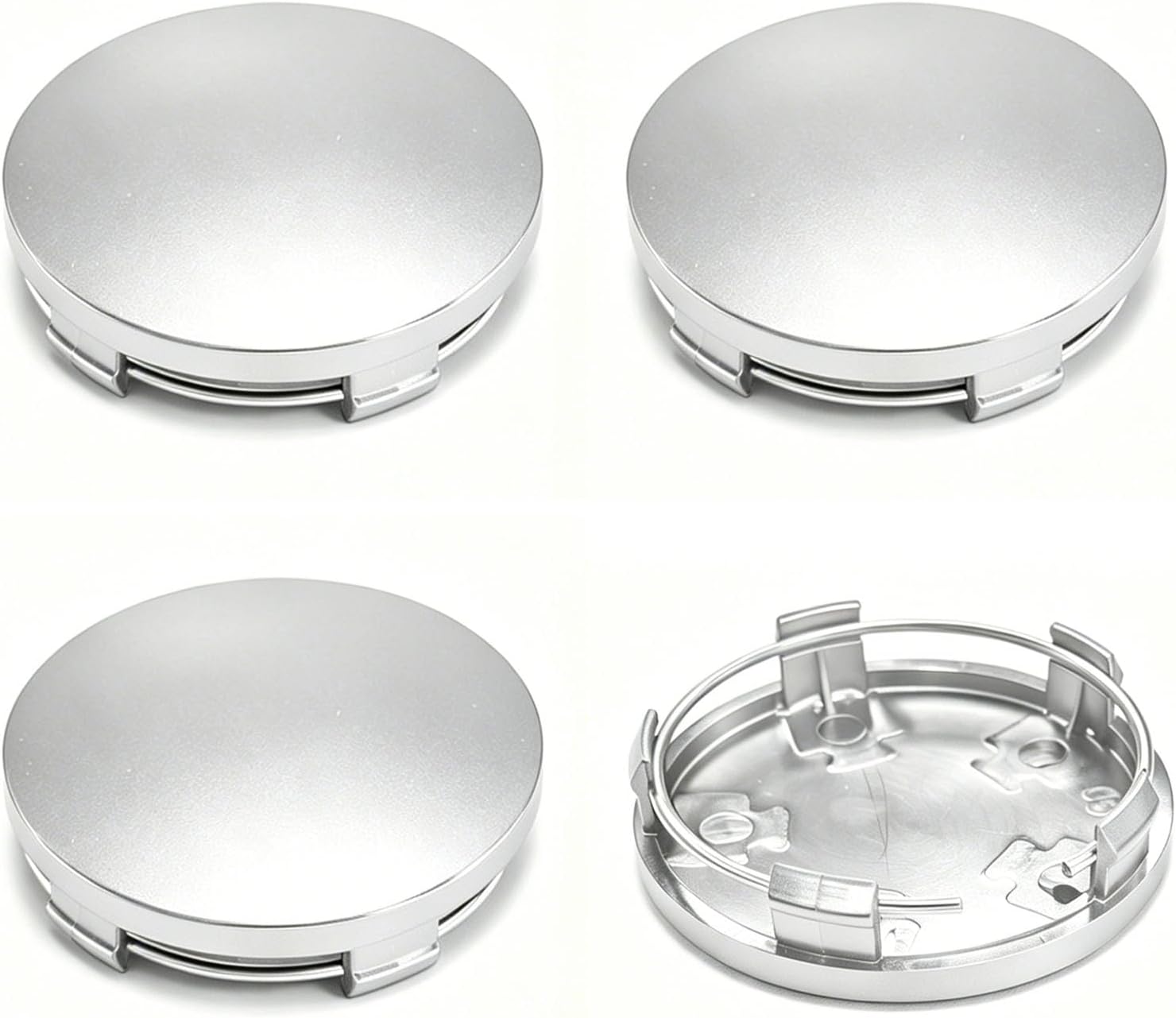 4 PCS Car Wheel Center Caps, Center Caps for Rim 60MM/2.36In OD 56MM/2.2In ID, ABS Snap-in Rim Hub Cover, Rustproof Dustproof Wheel Hub Decoration, Universal for Car SUV Truck (Black)