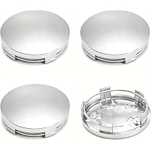 4 PCS Car Wheel Center Caps, Center Caps for Rim 60MM/2.36In OD 56MM/2.2In ID, ABS Snap-in Rim Hub Cover, Rustproof Dustproof Wheel Hub Decoration, Universal for Car SUV Truck Silver