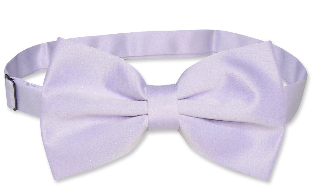 Vesuvio Napoli BOWTIE Solid Lavender Purple Color Men's Bow Tie for Tuxedo Suit