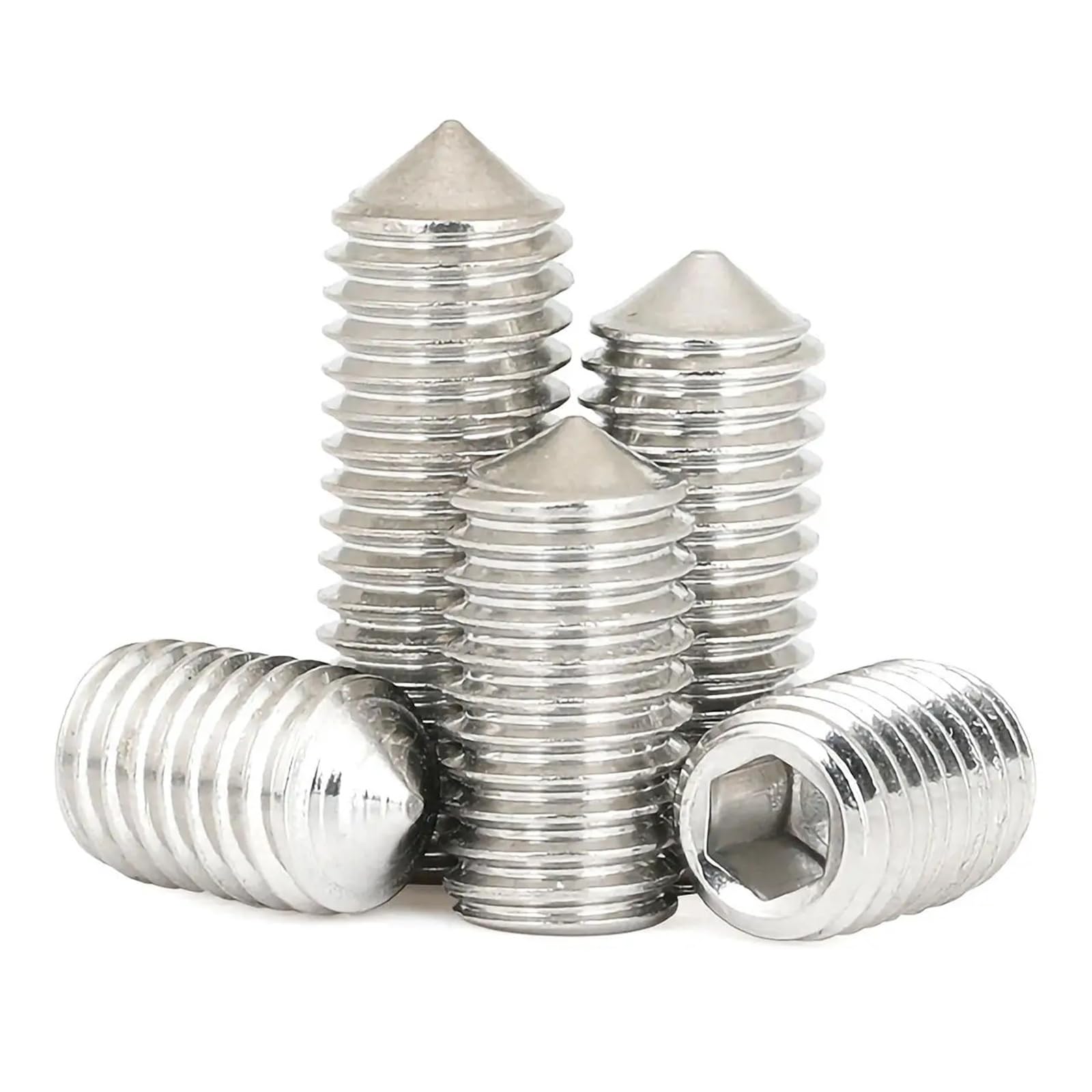 Viti a punta conica in acciaio inossidabile 304 M3 M4 M5 M6 M8 M10 M12 M16 Vite con testa a esagono incassato Bullone con estremità conica(M10x25mm(4PCS))
