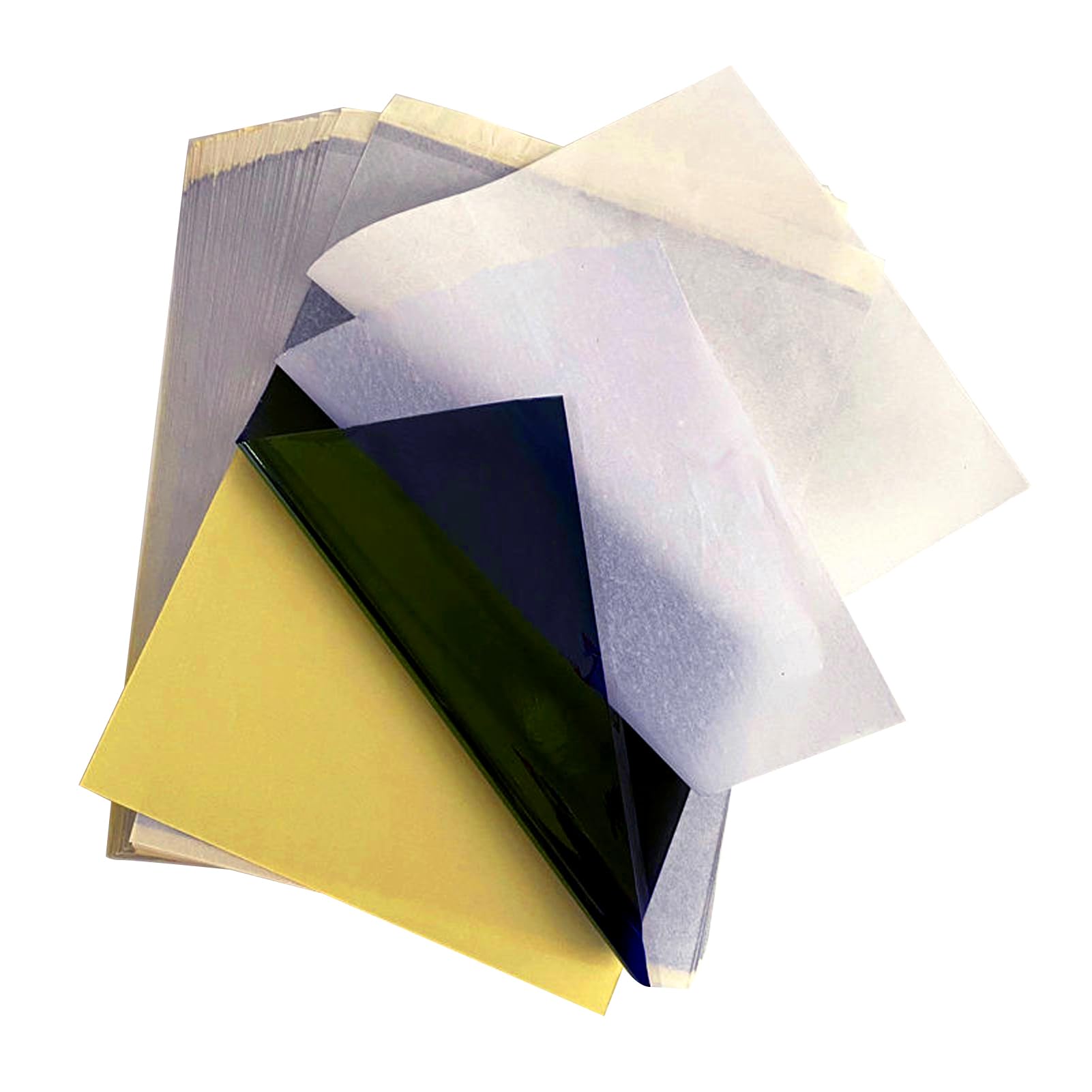 50Pcs Tattoo Transfer Paper, A4 Tattoo Stencil Paper, A4 Sizes 4 Layers Temporary TattooPaper for Printer