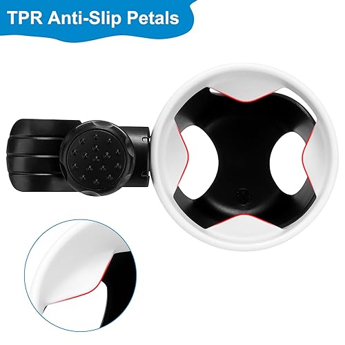 Miniatura 3 de Accmor Portavasos universal para cochecito, portavasos para cochecitos Uppababy Nuna Doona, soporte giratorio de 360 para bebidas de gran calibre