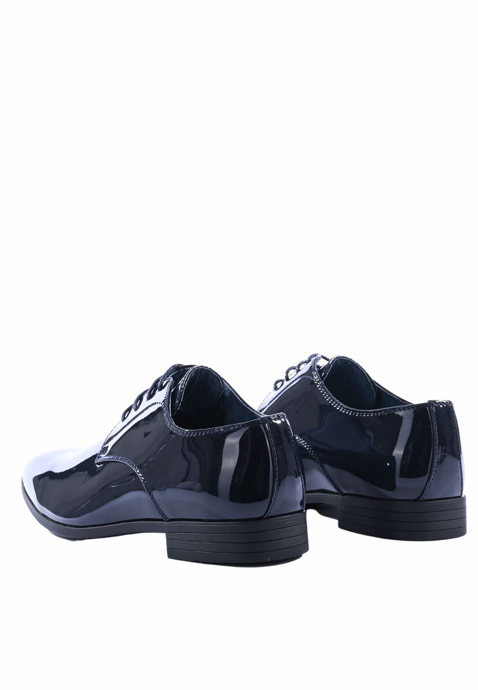 Scarpe Uomo Eleganti Blu Nere Lucide Scarpe Classiche Cerimonia Derby