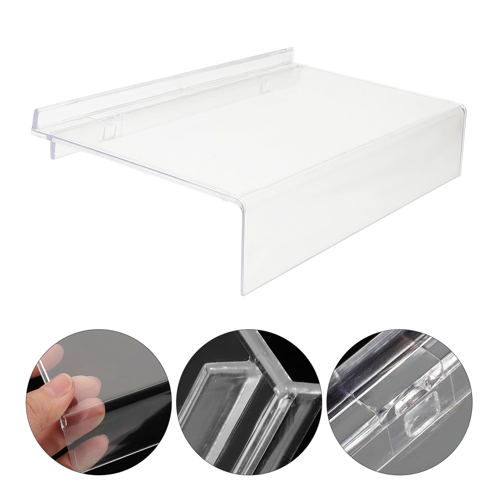 Luxshiny Scaffale per Scarpe da Muro in Plastica 5 Pezzi Etichette, Espositore per Scarpe Facile da Installare per Negozi e Vetrine
