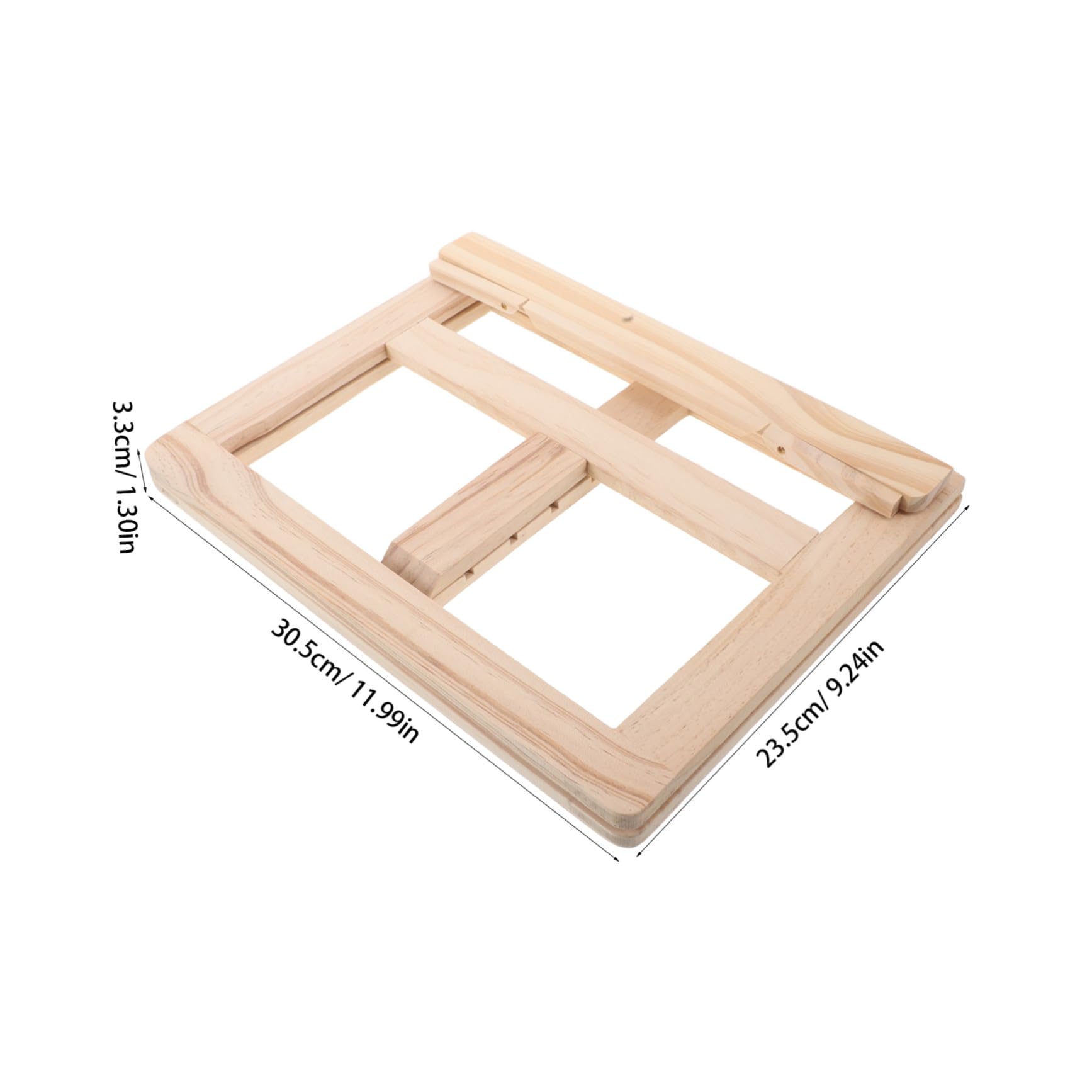 LABRIMP Supporto in Legno Regolabile per Ricettari e Laptop Pieghevole con Fissaggio Pagine