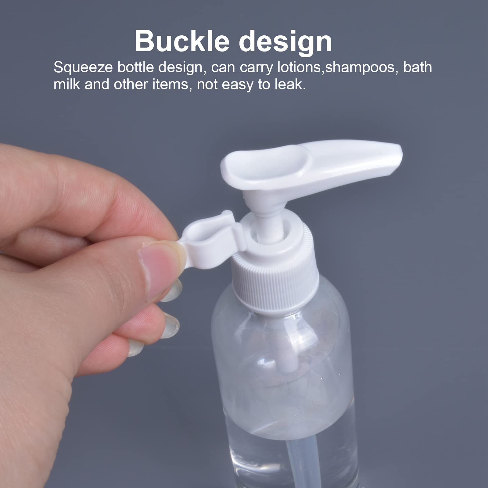 3 Pezzi 100 ml Bottiglie da Viaggio Trasparenti in Aereo Vuote, Pompa da Viaggio in Plastica Dispenser, Boccette Contenitori Ricaricabile, per Cosmetici, Lozione, Bagno, Shampoo Liquidi