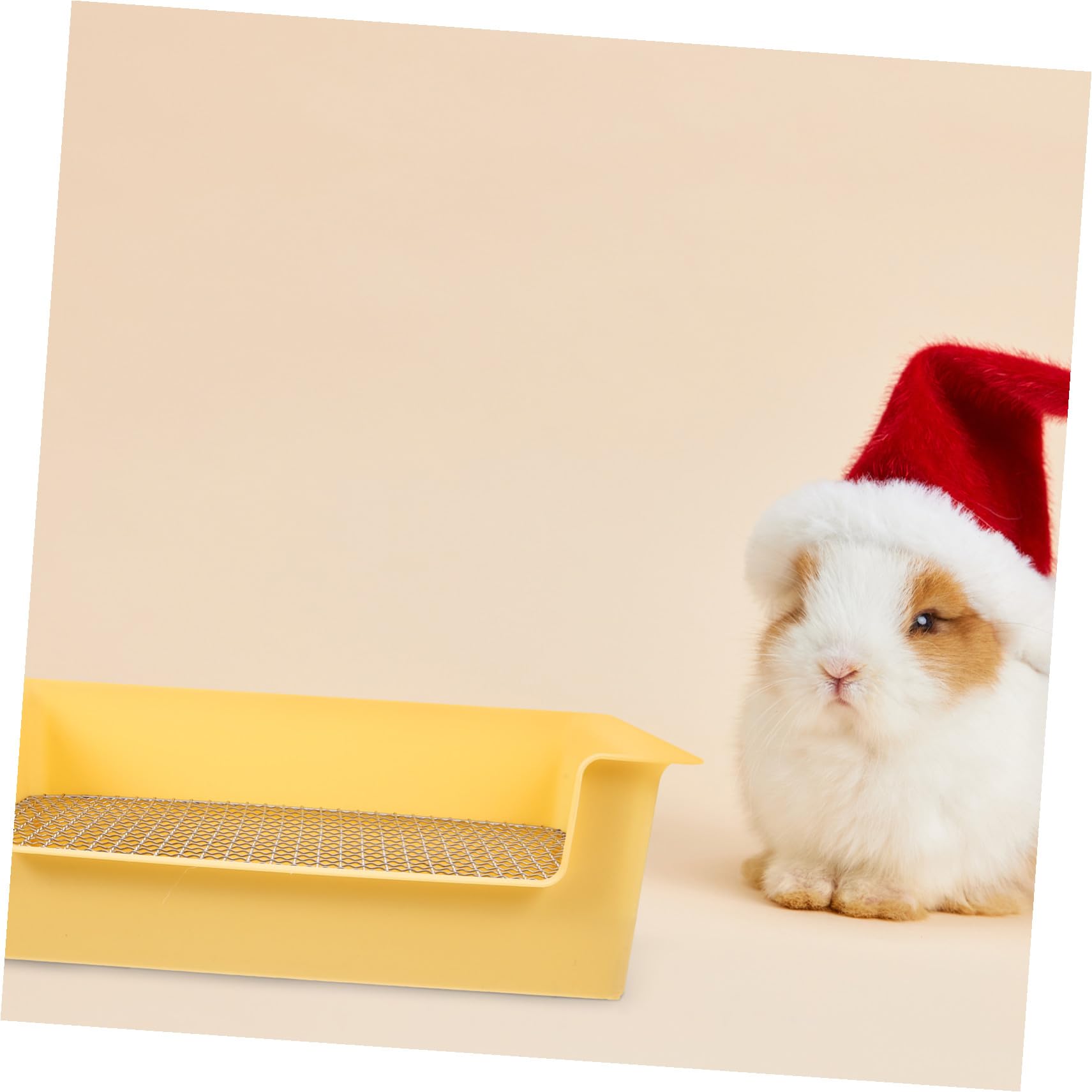 GALPADA Lettiere per Conigli in Plastica Rettangolare Giallo Ampio Spazio attività e Prevenzione Graffi per Zampe, per Piccoli Animali in Bagno o Cucina
