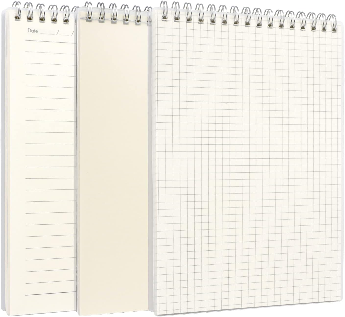 Colacoo Top Bound Spiral Notebook, 3 Pack A5 College Ruled
