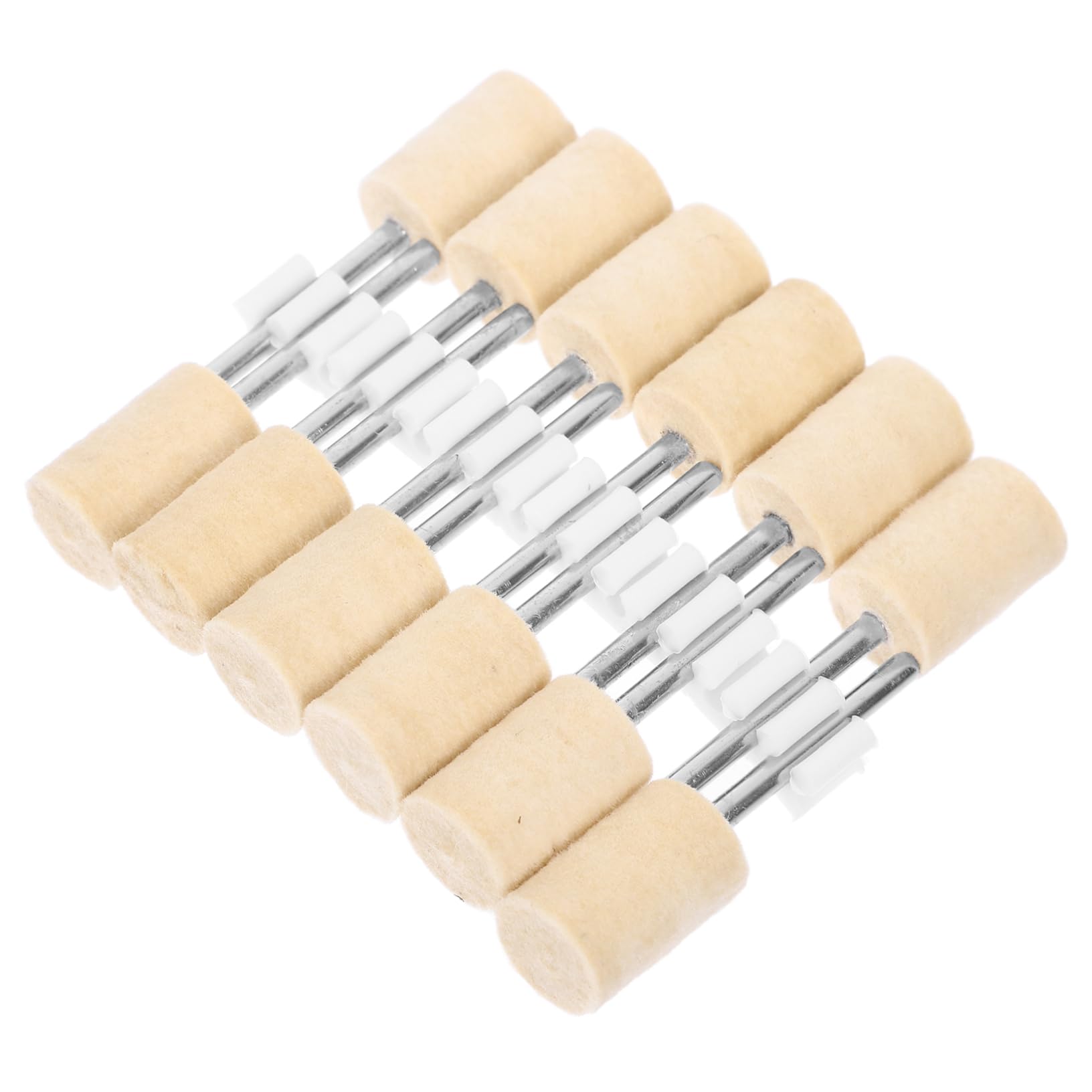 STOBAZA Wool Buffing Heads 12pcs Polishing Wheel Wool Felt Grinding Wheel Polishing Bits Jewelry Polish