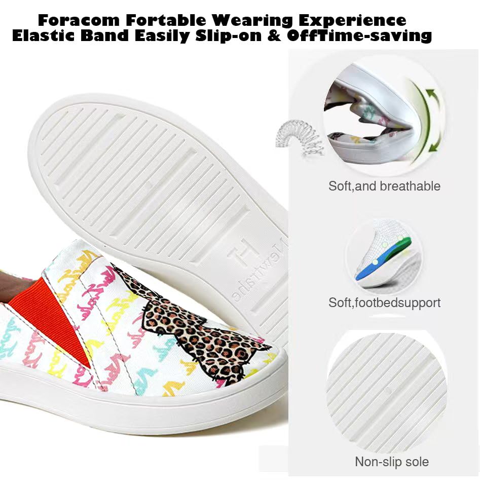 Women's Low Top Slip On Canvas Sneakers4