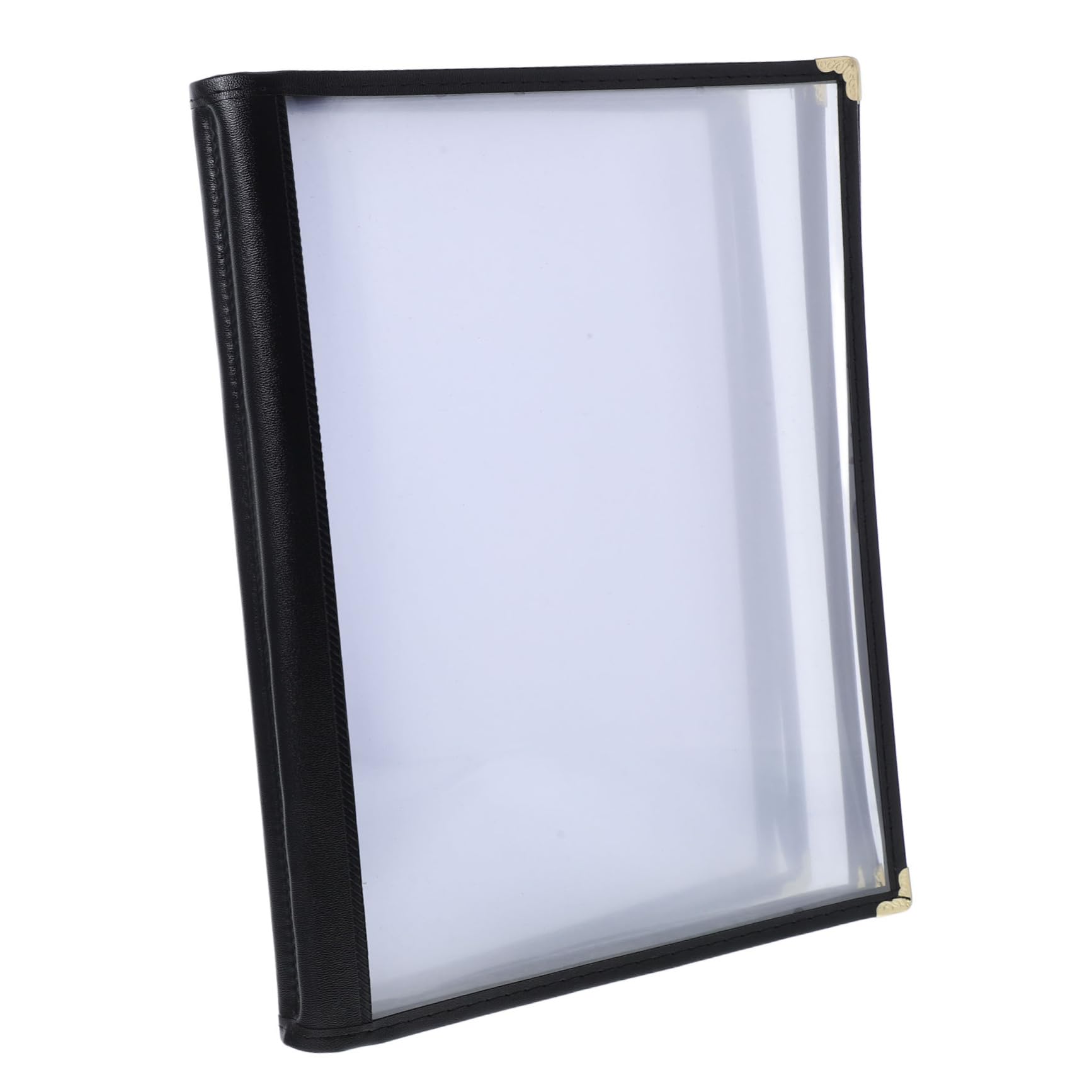 STOBAZA 4 Restaurant Menu Sleeves PVC Menu Book Insert for Bars Easy Menu Change Professional Look