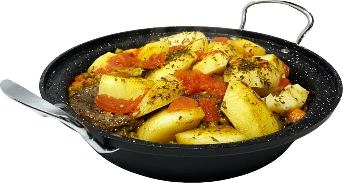 Tajine de cerámica y hierro fundido de inducción de aluminio | Mangos | Adecuado para 4-8 personas | Ø 30 cm