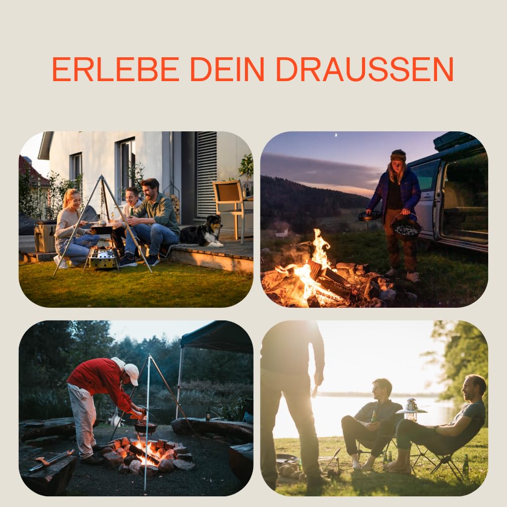 Petromax Feuertopf ft6t Einsteiger-Set - Dutch Oven mit planem Boden inklusive Deckelheber, Pflegepaste und Schaber - für alle Grillarten und offenes Feuer - 5,5 Liter