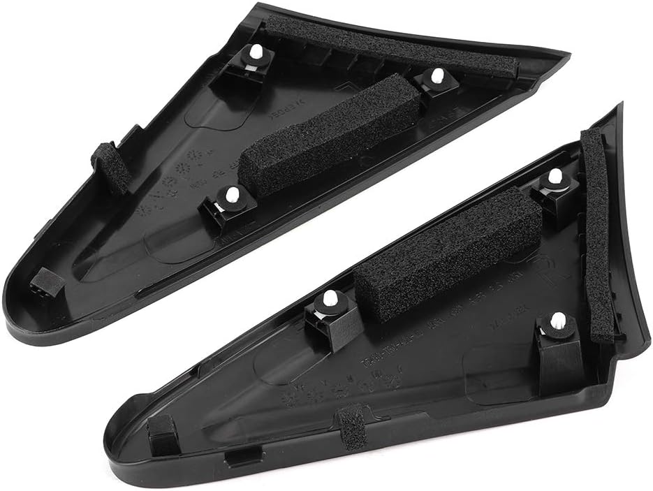 Front Exterior Pillar Trim Left Right Corner Cover ABS Black Pair Fit 2012 2015 75495TR0A01 75490TR0A01