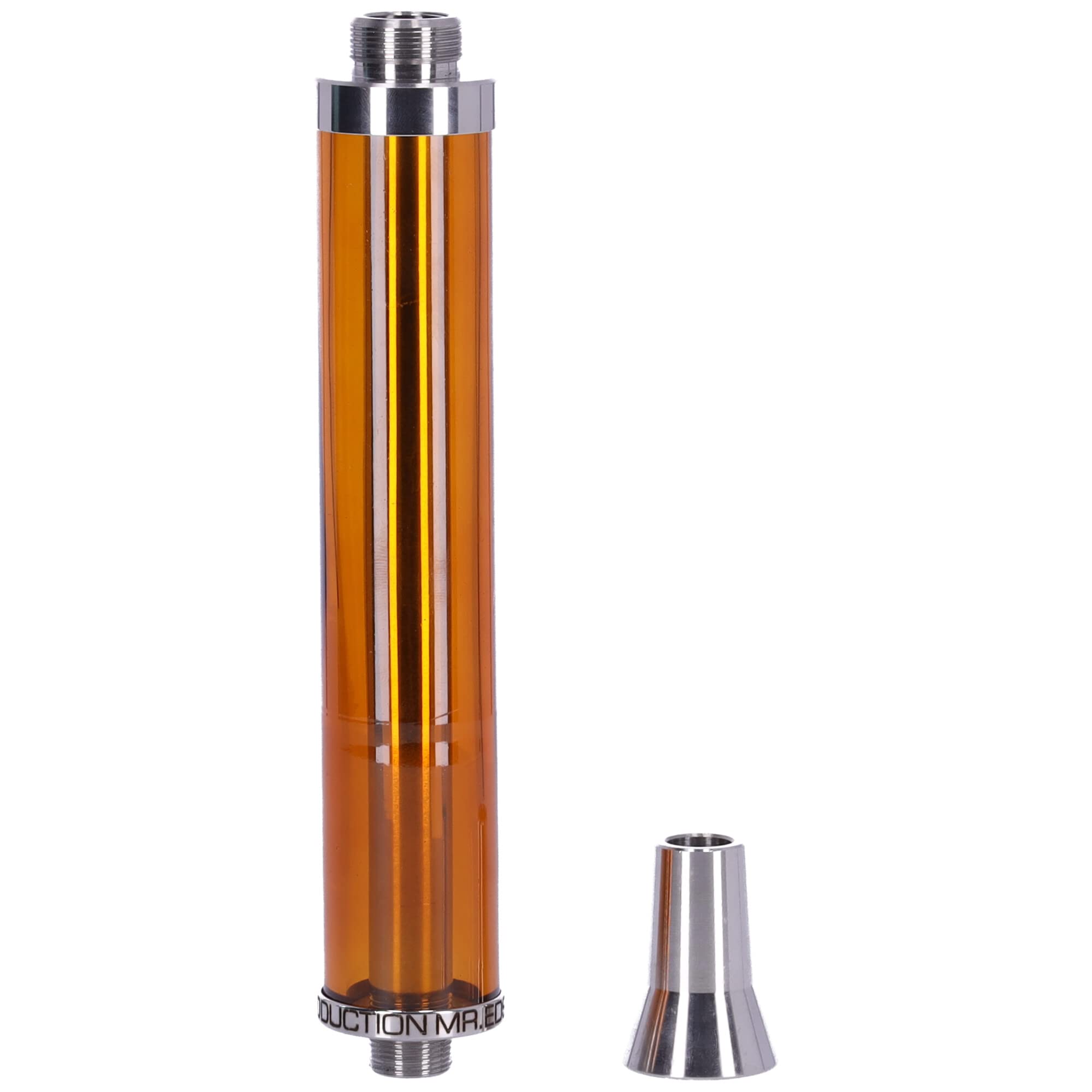 MR EDS E46 Love – Shisha cachimba premium de acero inoxidable con manguera de silicona y boquilla, difusor integrado, moderno sistema de soplado, 55 cm de altura (Amber)