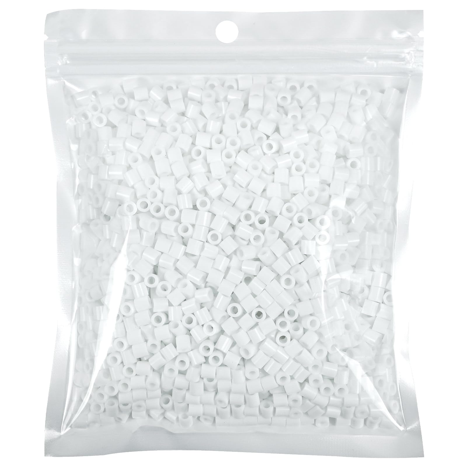 Tcthbc Fuse Beads 2000 Piece Melty Beads 5mm Iron Beads Compatible Perler Beads Hama Beads, White