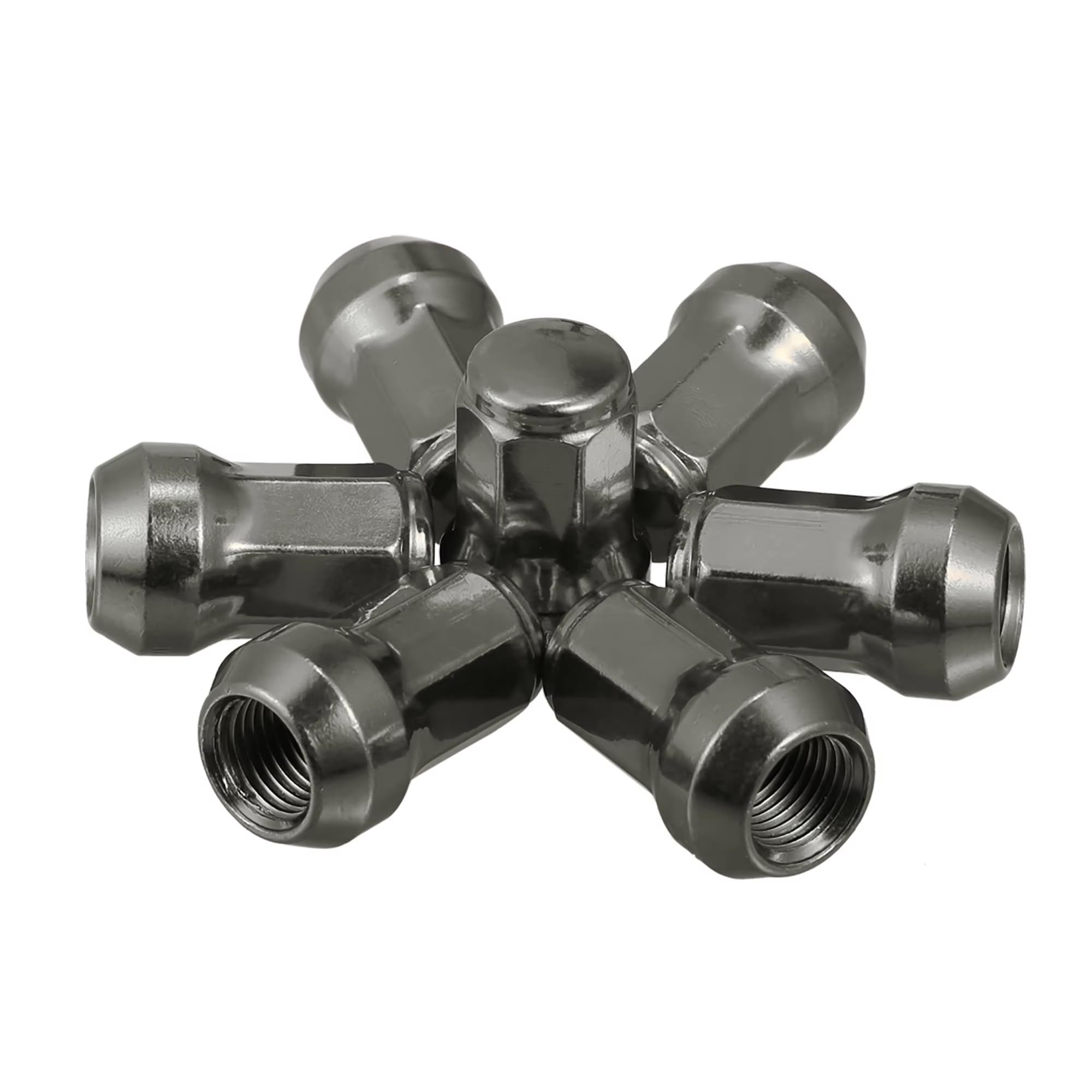 Tornillos de rueda Compatible con Cadillac Tuercas de rueda con asiento cónico extremo cerrado abultado bellota M12 x 1.25 hexagonales para llantas de coche