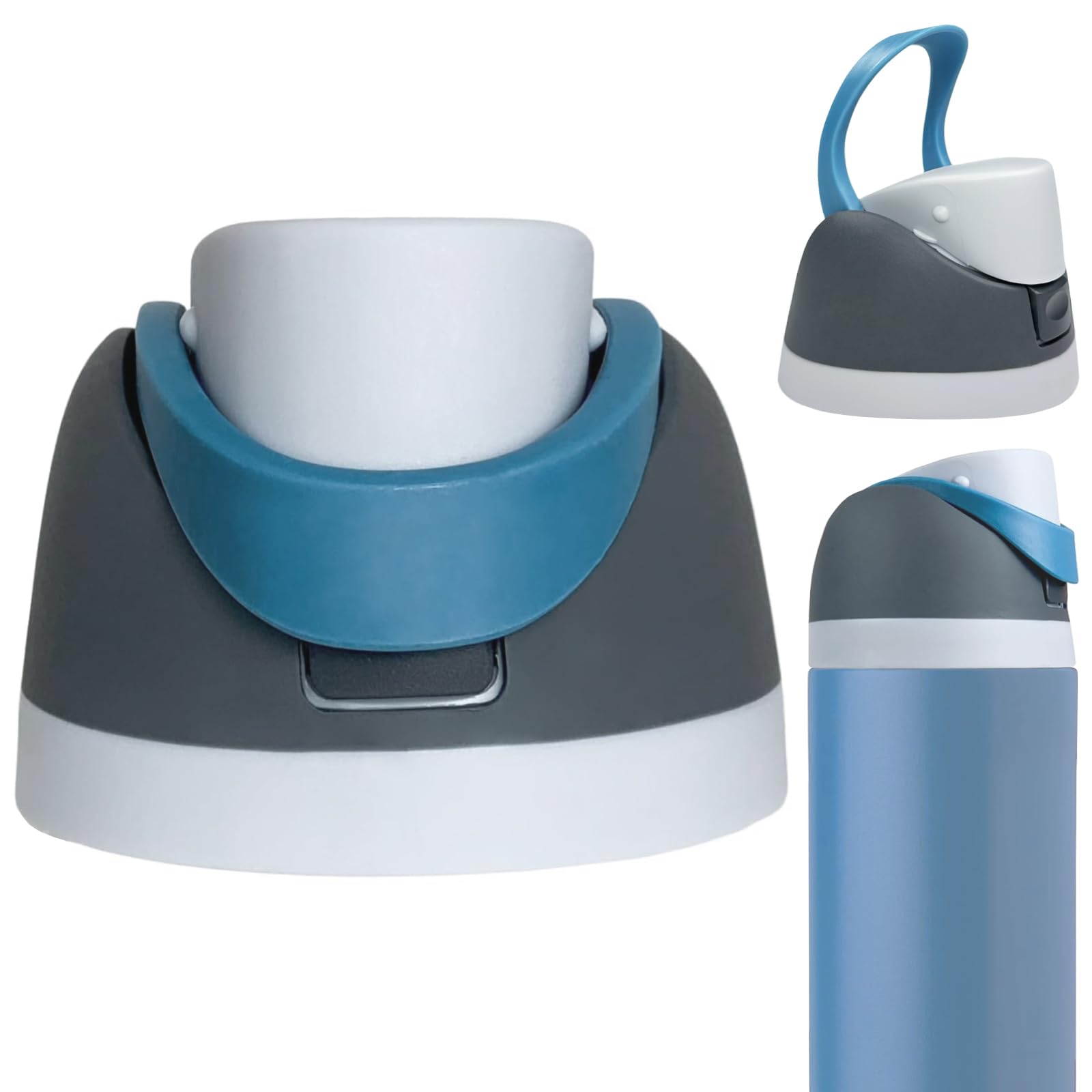 Replacement Cap for Owala Freesip,One Button Water Bottle Top Lid Compatible with Owala Cup 16oz 24oz 32oz 40oz(Dark Gray)