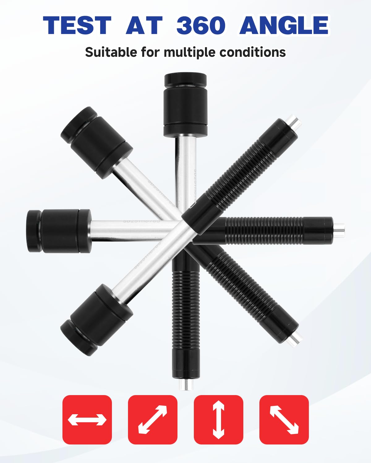 YUCHENGTECH Testeur de Dureté Leeb Kit de Duromètre Métaux 170 à 960 HL | Avec Bloc Étalon,pour l'étalonnage Multi-échelles HL HB HRB HRC HV HS pour Une Utilisation en Atelier Industriel