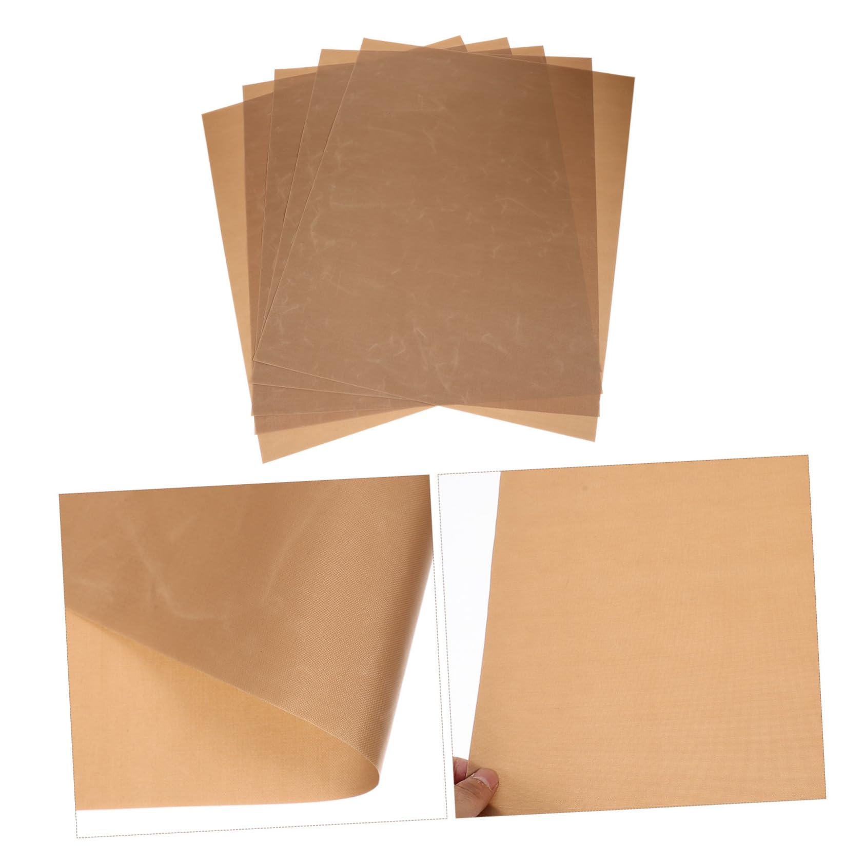NUOBESTY 4 Ensembles Tapis De Cuisson en Argile Four d'argile Tapis De Cuisson Réutilisable en Pâte Polymère Rouleau À Pâtisserie en Terre Cuite Argile Rouge PTFE Coffee 4 Pièces * 4