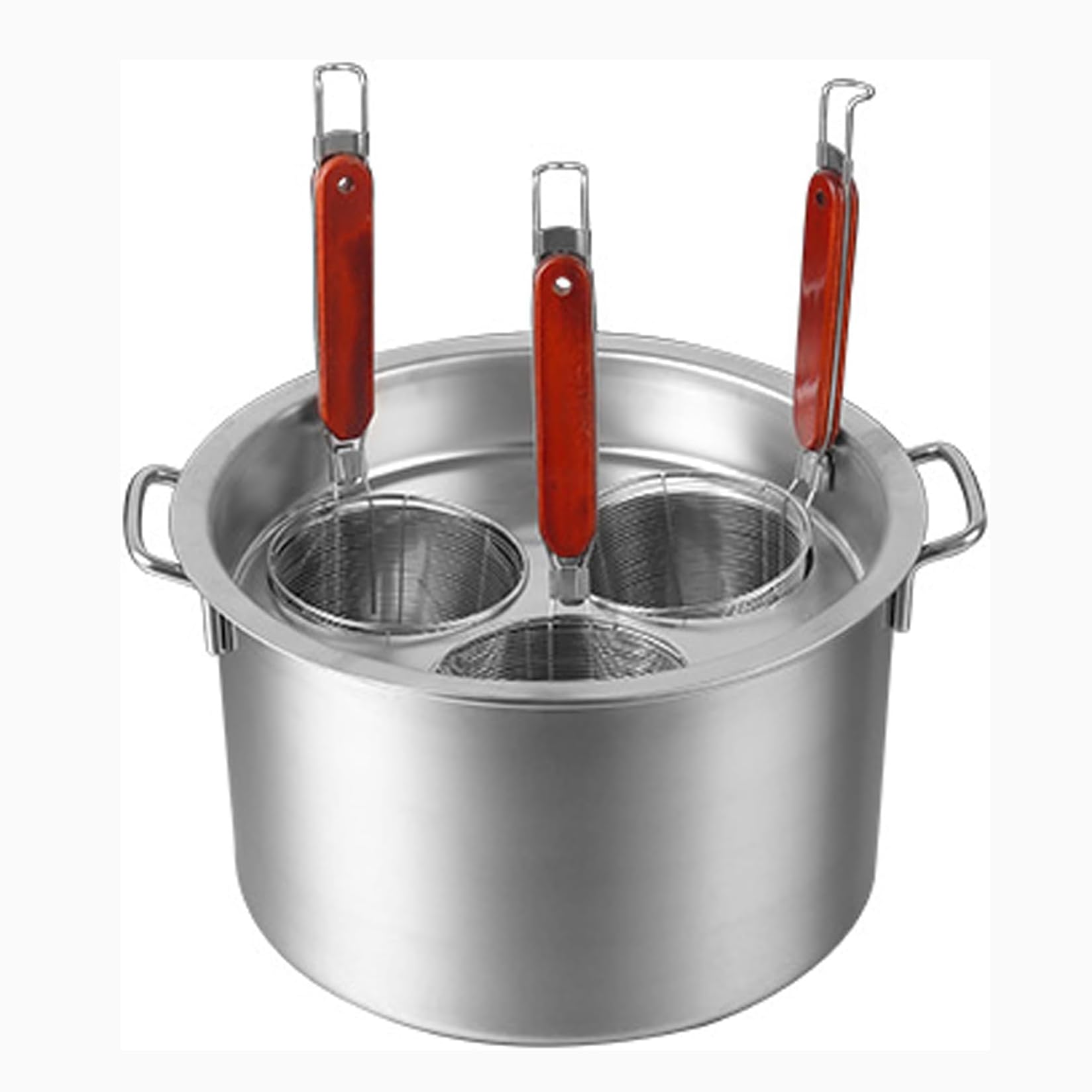 Secchio per Bollitore da Cucina Multifunzionale per Tagliatelle, Pentole in Acciaio Inox con Divisore e Colino per Pasta, Tagliatelle, Ravioli, Zuppa,5 Holes