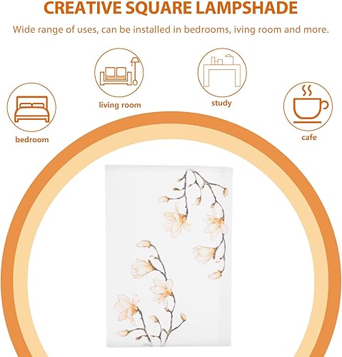 Miniatura 5 de Beaupretty Pantalla de mesita de noche, pantalla de pie, pantalla de tela, pantalla cuadrada de mesa, accesorios de repuesto para lámpara de pared