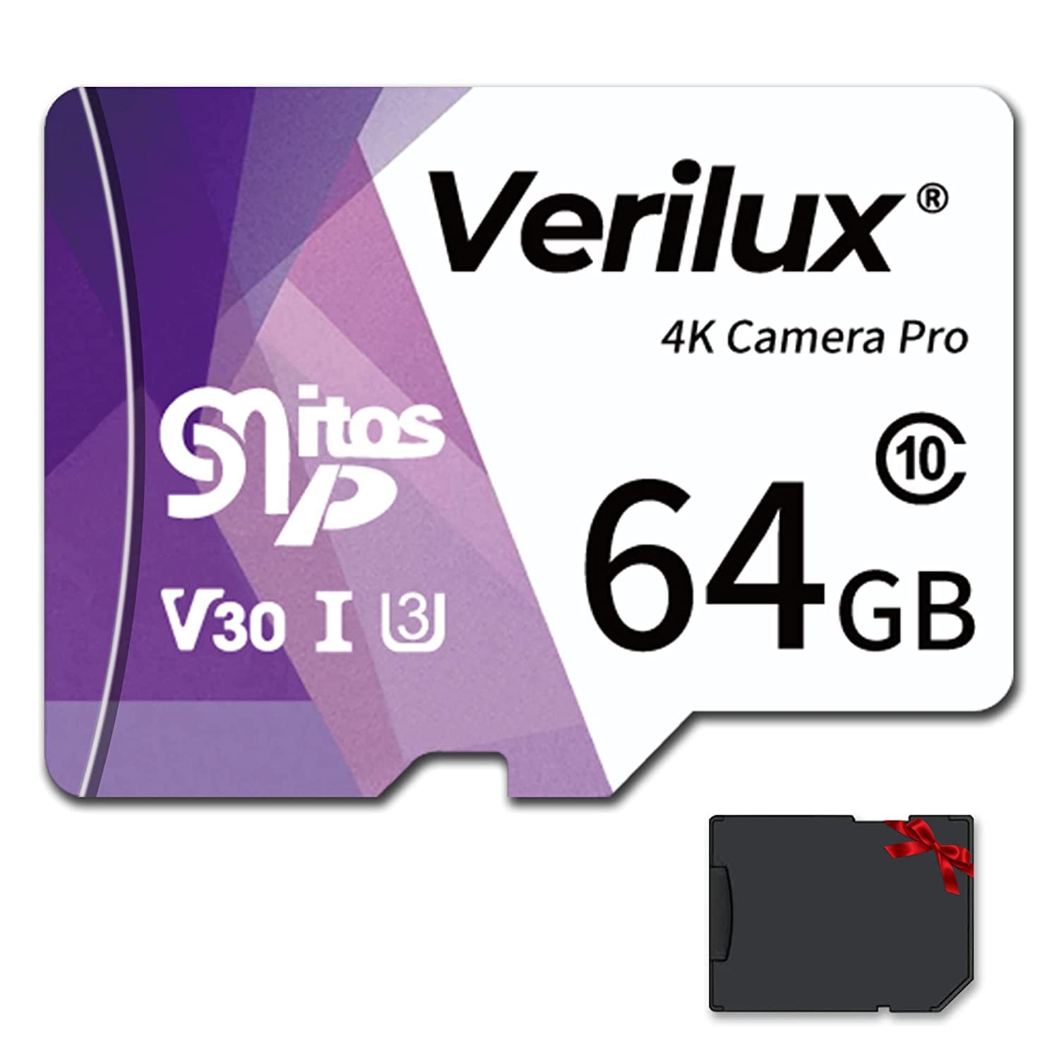 Verilux® 64GB Memory Card Universal Micro SD Card 64GB SD Card 64GB Compatible with Nintendo-Switch Memory Card, UHS-I C10 U3 V30 4K UHD Video Micro SD Card 100MB/s Reading, for Samsung, Oppo, VIVO
