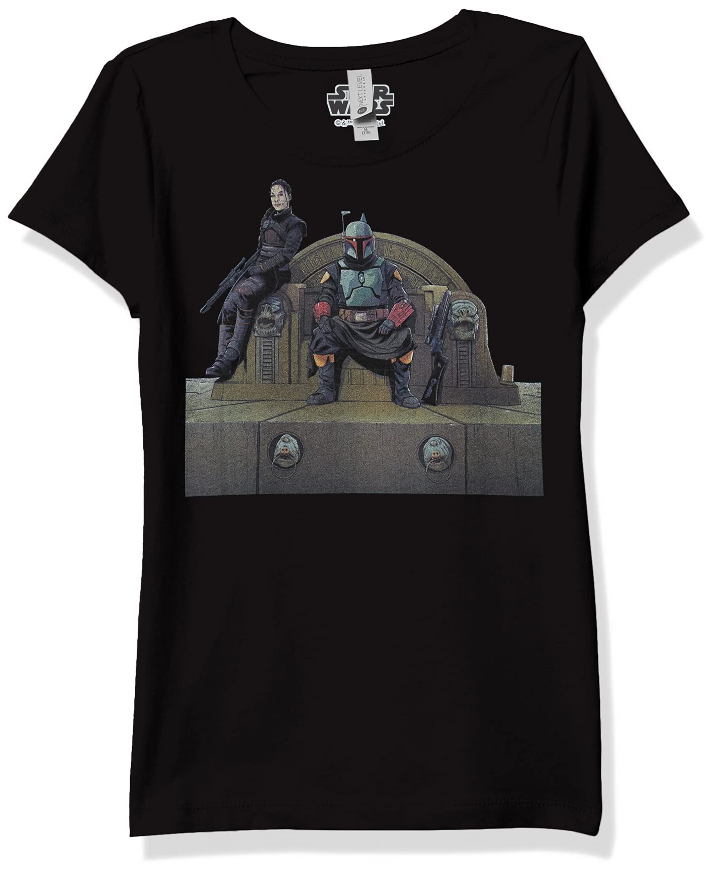 STAR WARS Throne of Fett, T-Shirt per Ragazze, Schwarz,