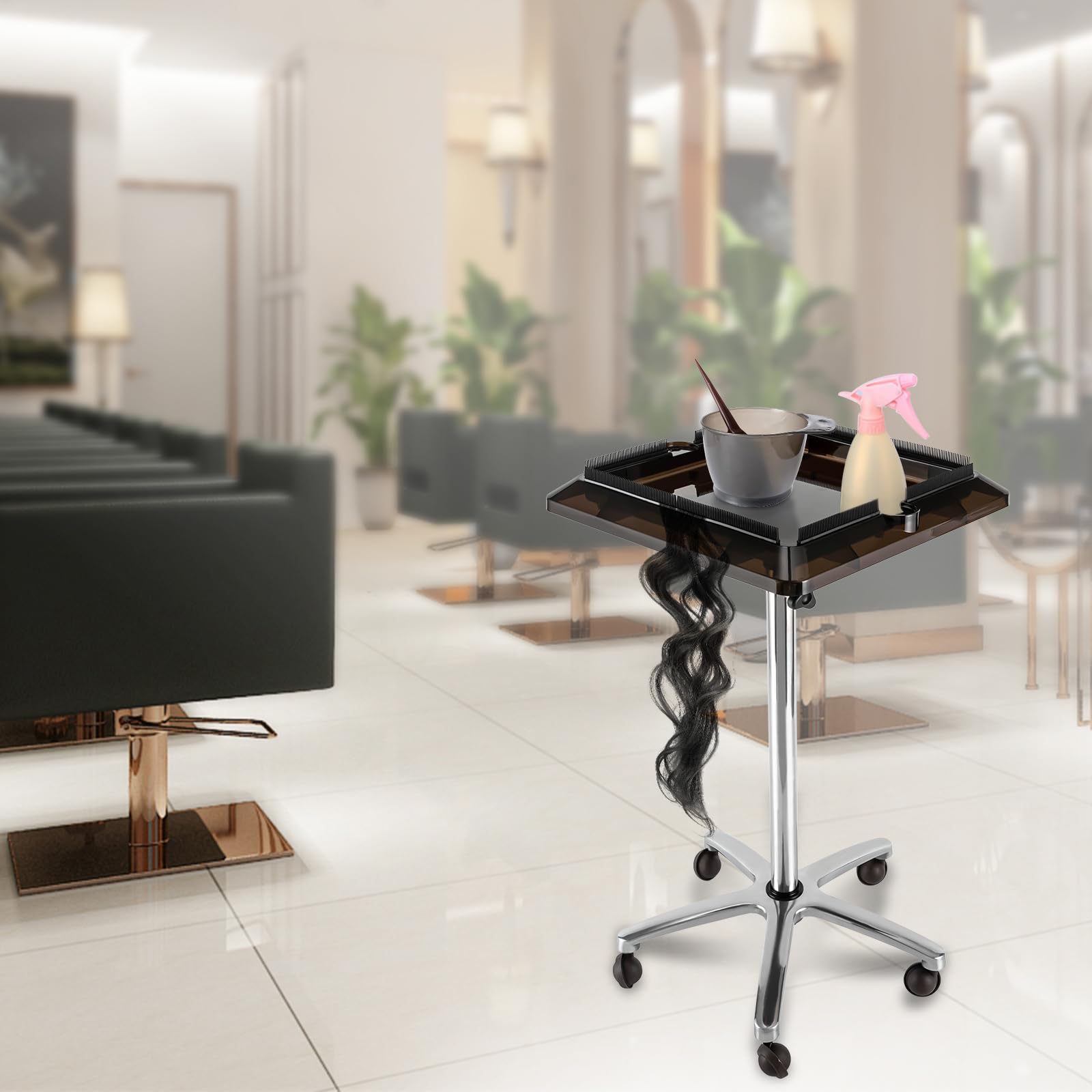 Friseur-Trolley Höhenverstellbar mit Scrollrad Salon Trolley Wagen für Friseure