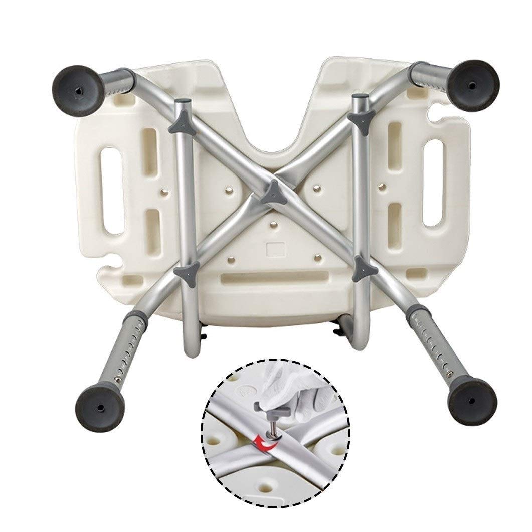 Ducha Sillas for los Ancianos, Ducha Asiento de Banco for minusválidos, Bañera de heces for la Ducha, Adultos BañoBañera de los Asientos, con la manija y del Respaldo, Ligero y Compacto