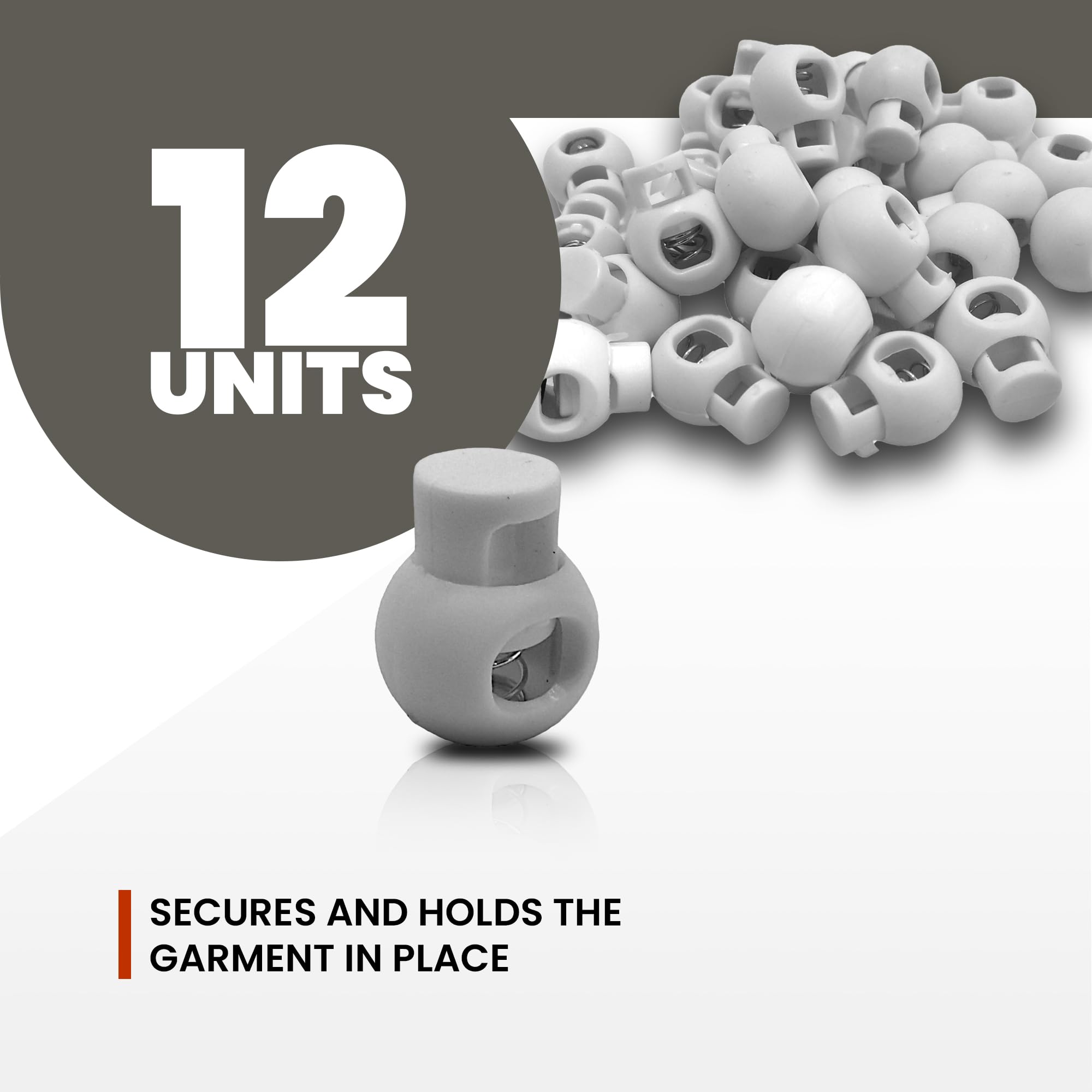 JYC CREATIVE Pack of Black Latches, Cord Stoppers, Plastic Locks for Clothes Footwear and Accessories, Cord Tanks - Image 3