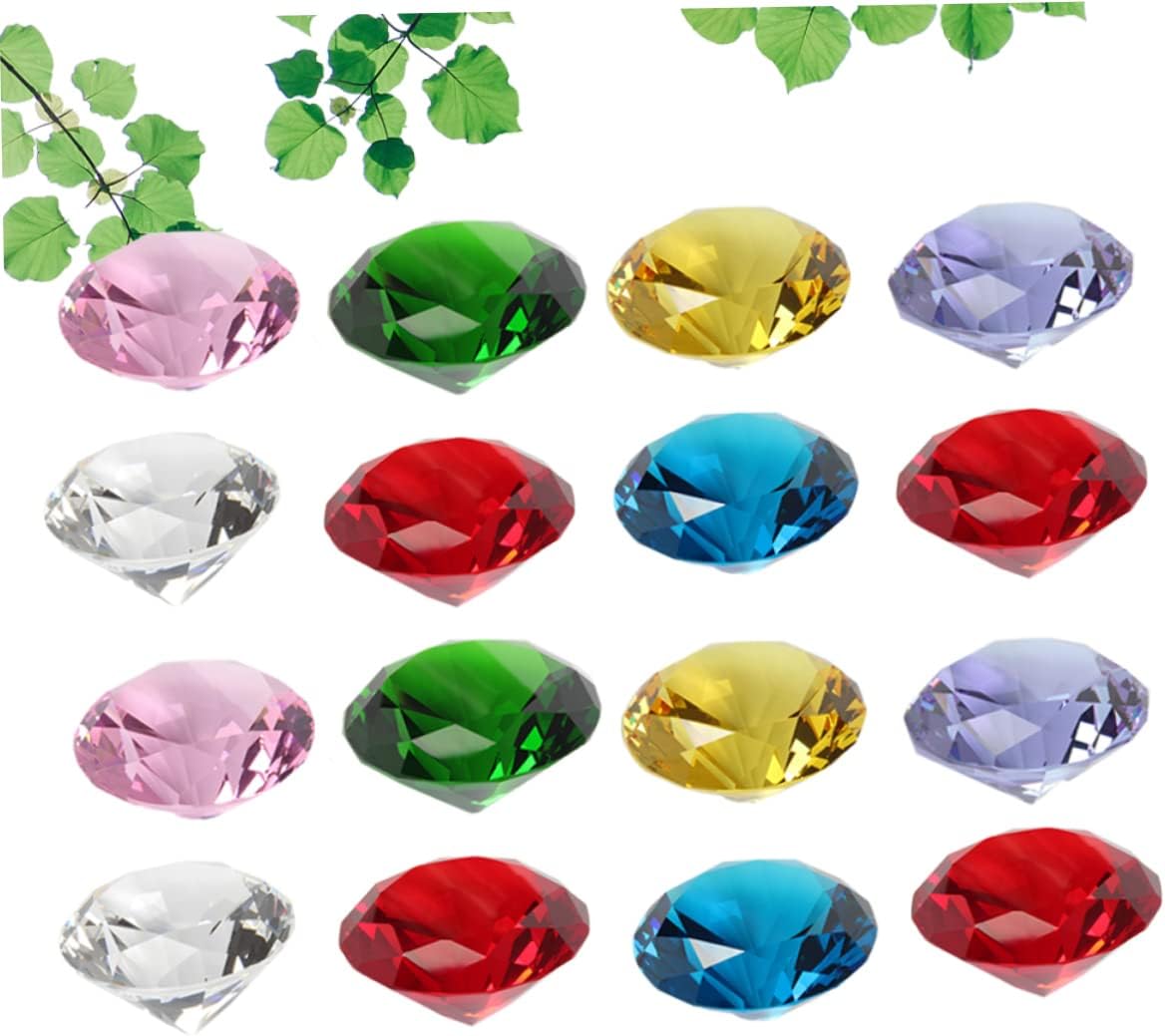 20pcs Colorful Crystal Diamonds Bridal Shower Wedding Decorations Artificial Diamond Decor for Home Party