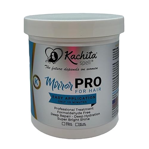Miniatura 1 de Kachita Spell Tratamiento capilar MirrorPRO Mask de 16 onzas, superbrillo y brillo capilar rejuvenece el cabello secodañado, reduce el