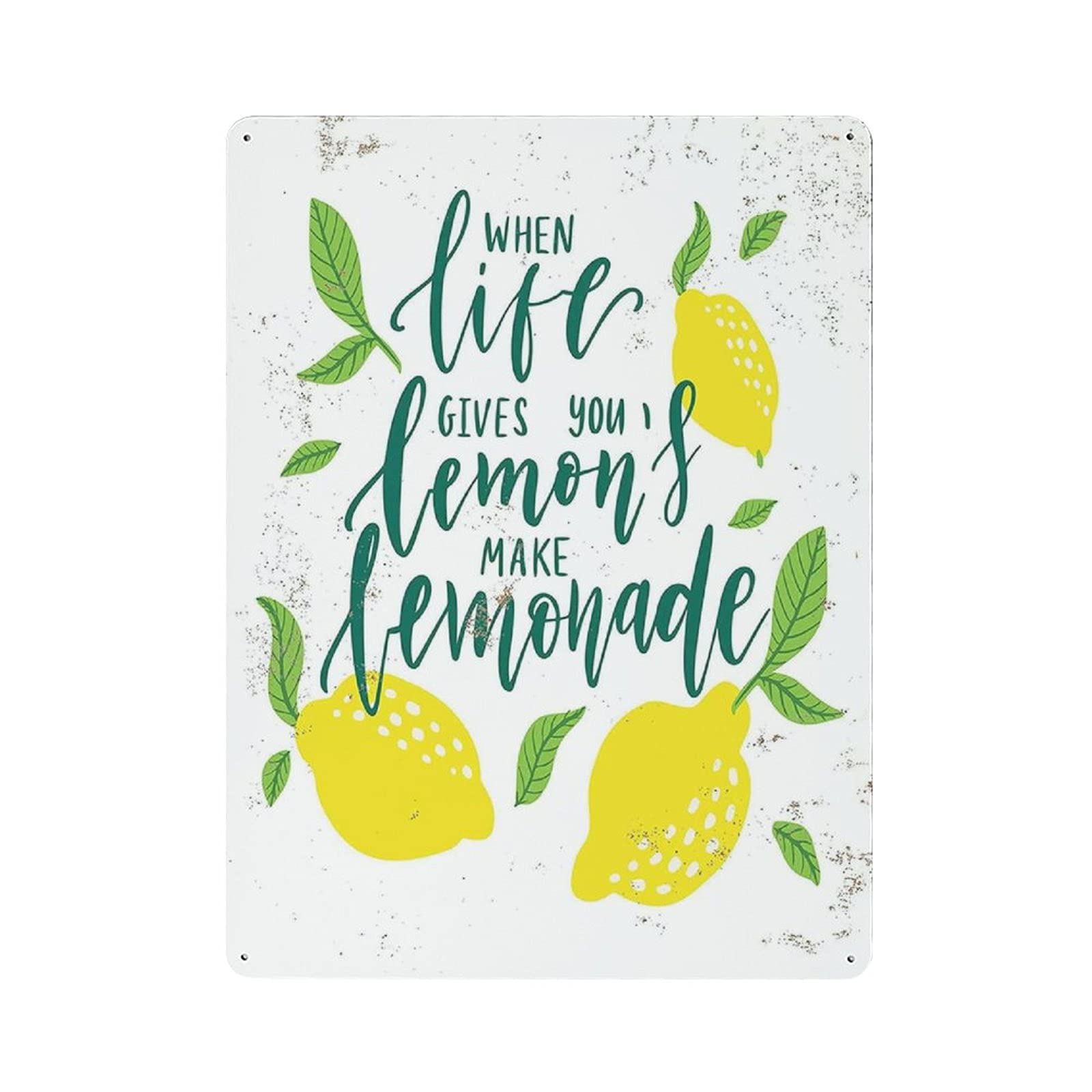Metal Tin Sign Life Gives You Lemonade Summer Drinks Vintage Tin Poster Metal Sign Wall Decoration Country Kitchen Home Garage Decor 16"x12"