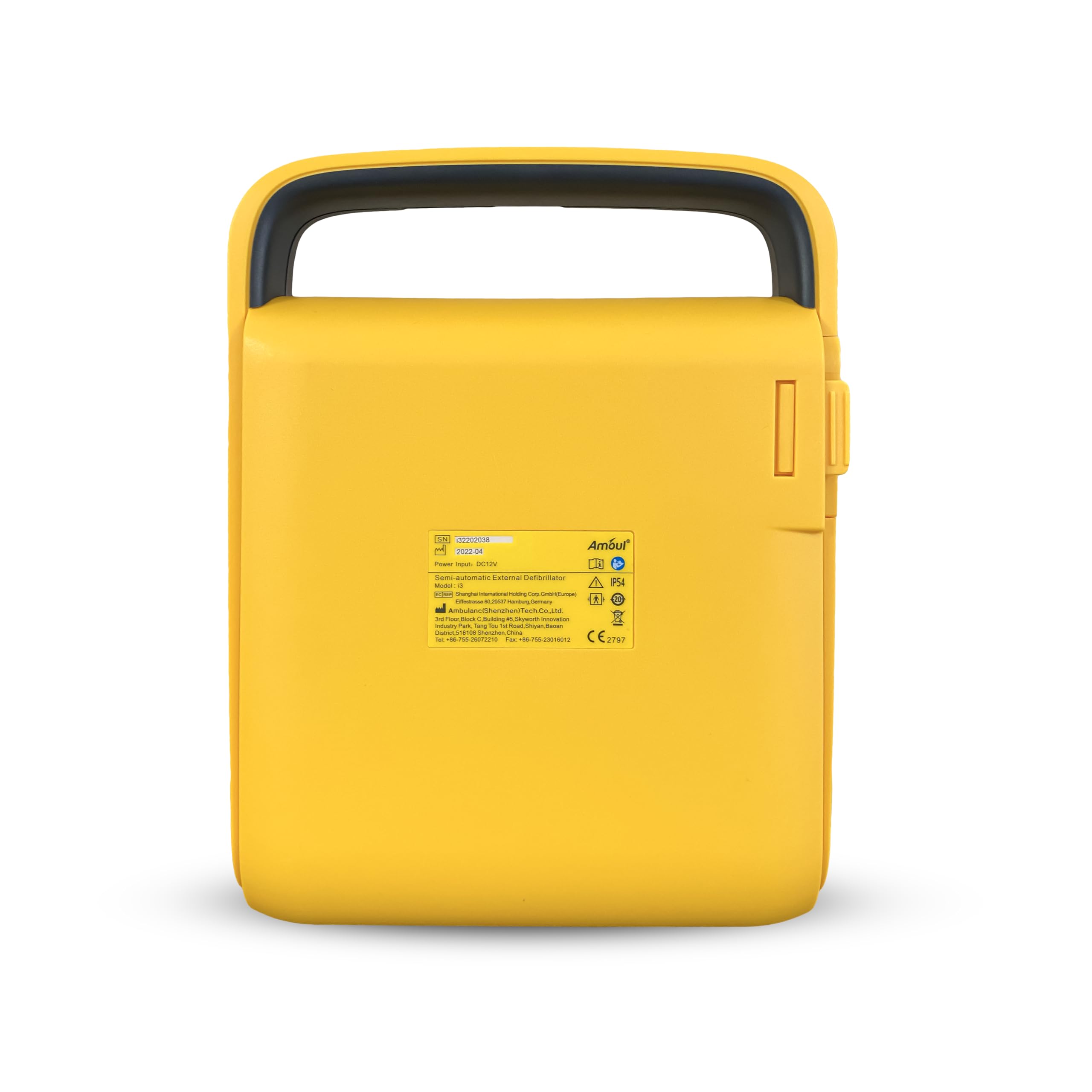 Defibrillatore Semiautomatico I3 AMOUL Completo di Piastre Universali Pre-Collegate Adulti/Pediatriche, Batteria Alta Capacità 5 Anni o 200 Scariche, Borsa da Trasporto - Garanzia 5 Anni