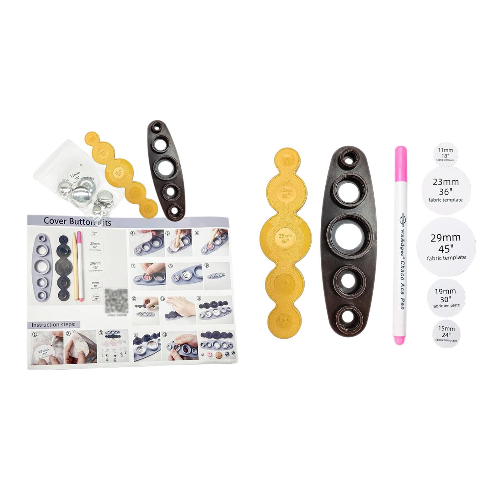 Bnf® Button Maker Tool Portable Fabric Covered Button for Shirt Down Jacket Jeans with Buttons| Crafts | Multi-Purpose Craft Supplies | Crafting Tools | Badge/Button Makers'