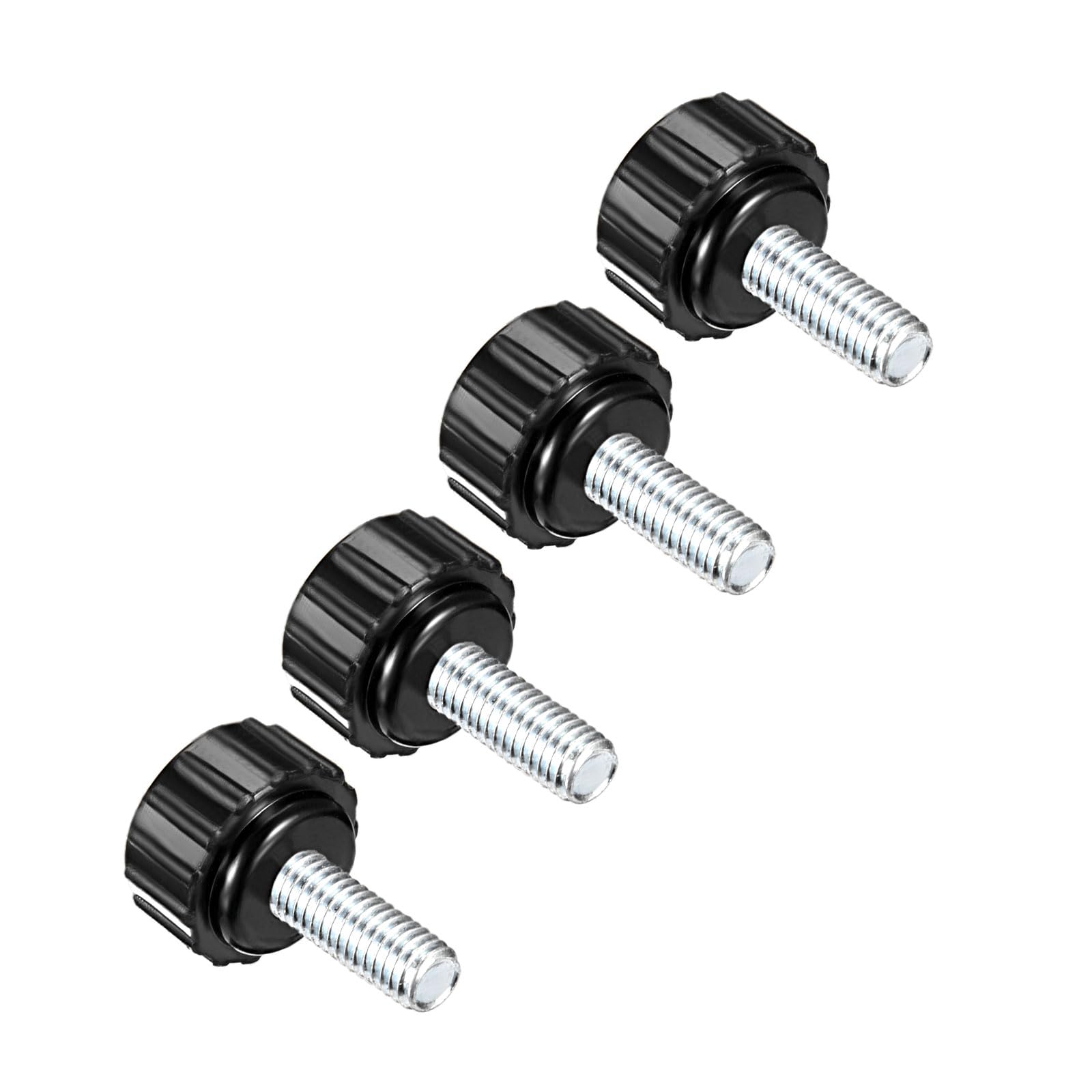 CoCud Knurled Clamping Knobs, M5 x 15mm Male Thread 16mm Head, Thermoset Plastic Thumb Screw Grip Bolt Knobs Black