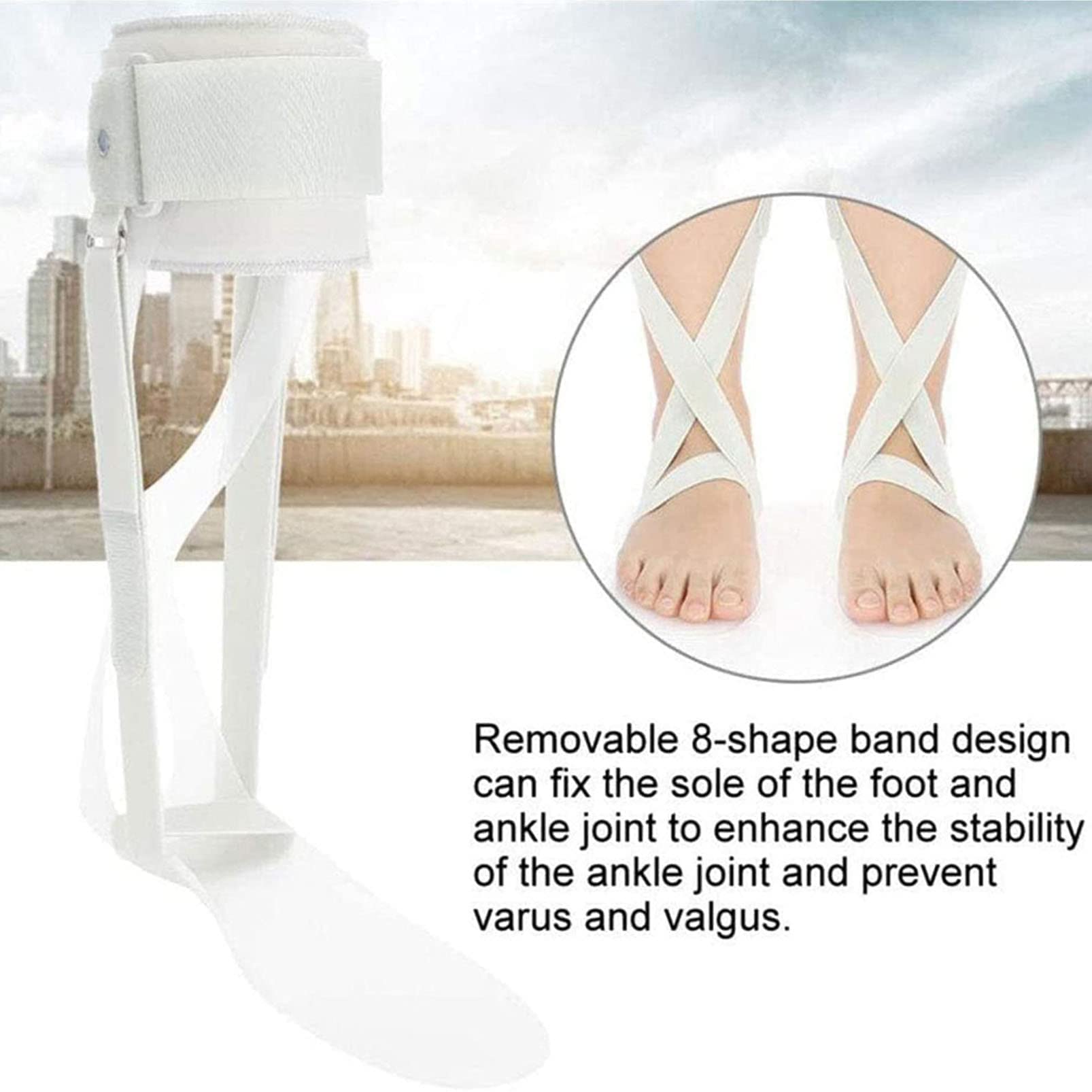 Orthèse de Pied Tombant, Orthèse Médicale d'attelle de Chute de Pied, Utilisé pour la Course, Marche Plus Facile d'hémiplégie (Droite, Gauche) XL