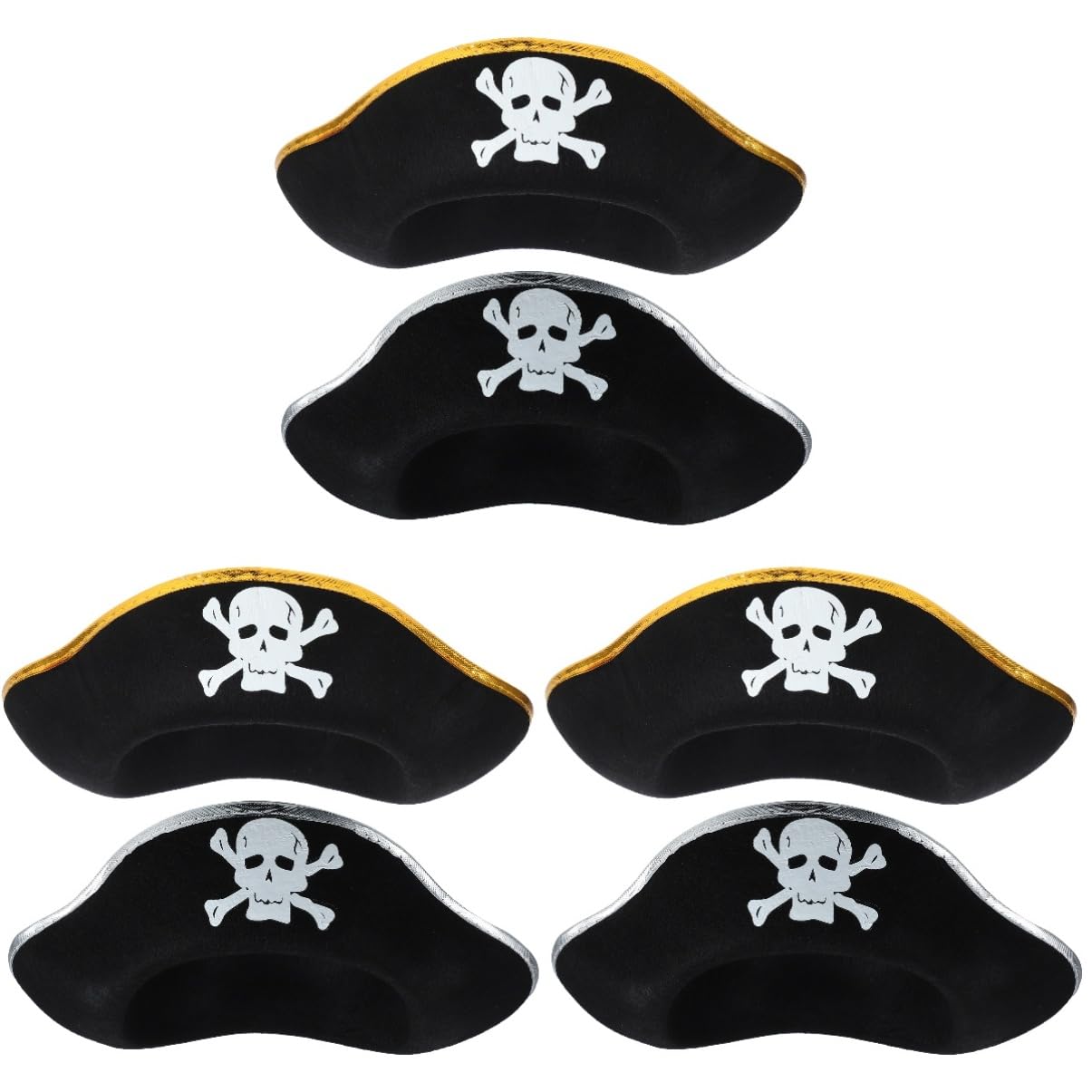 6 cappelli da pirata, per carnevale, per feste, cosplay, per feste e cosplay, per feste