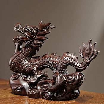 木製物 擺件 龍雕刻 骨董品 中國古美術 木製物 擺件 龍雕刻 骨董品 中國古美術