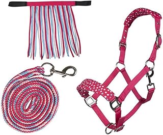HKM Shetty - Juego de cabestro, color rosa