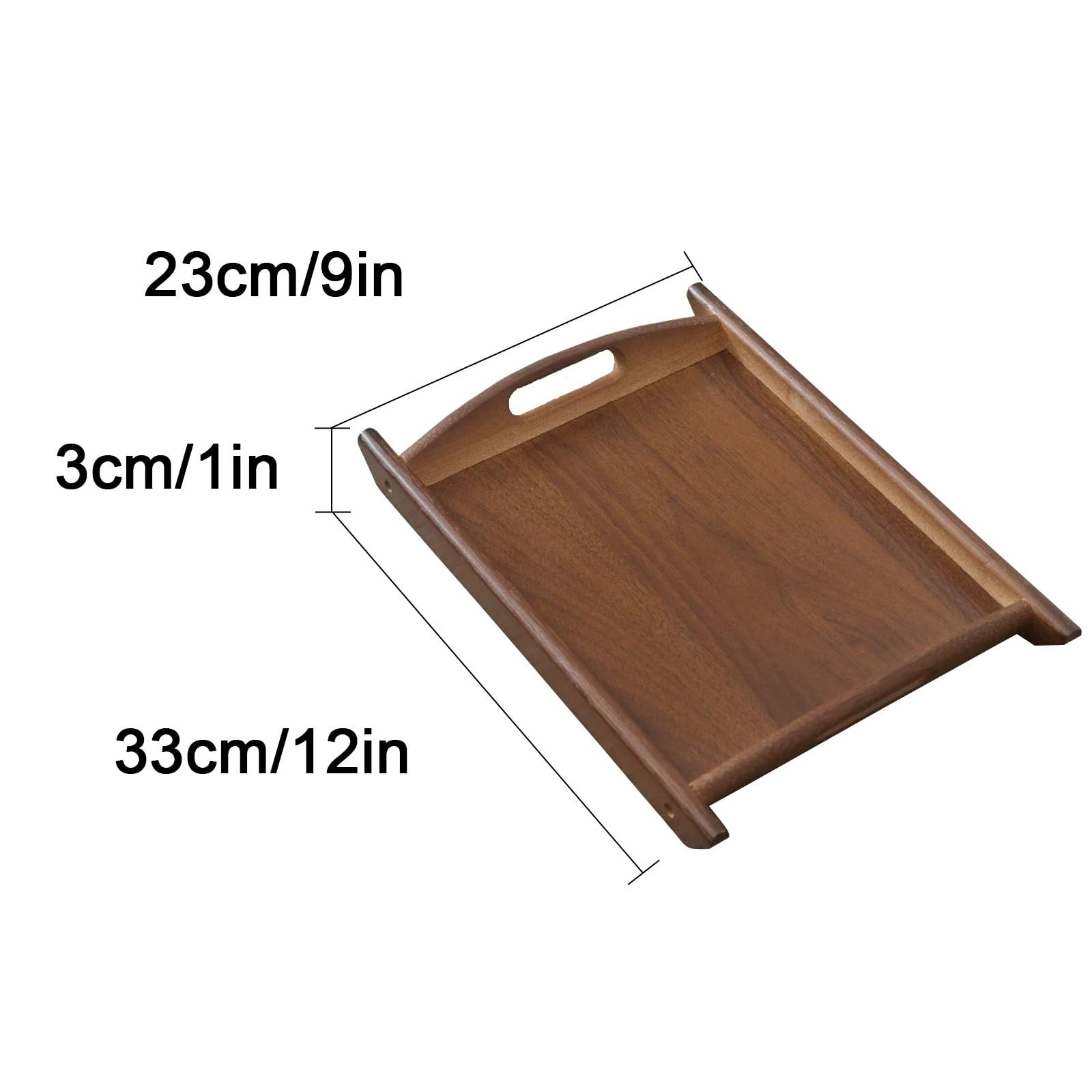 Vassoio Rettangolare, Vassoio Caffe con Manici, Ideale per Colazione, Tavolini da Caffè, Casa, Ristorante(33cmx23cmx3cm)