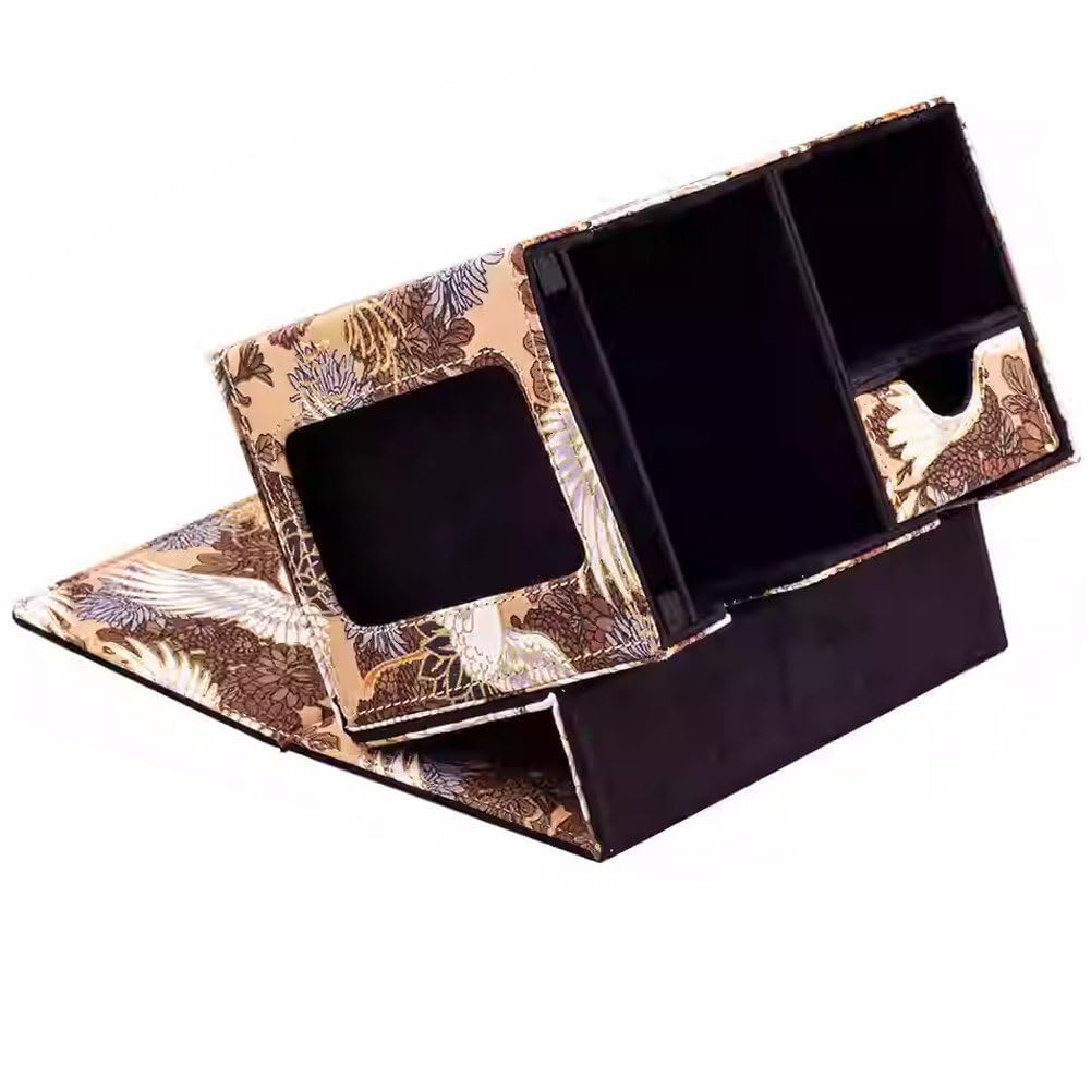 Caja De Almacenamiento para Más De 160 Cartas Coleccionables, Estuche para Cartas Commander, Funda Doble, Soporte Magnético para Cartas Y Bandeja para Dados para Ygo, TCG, Ptcg